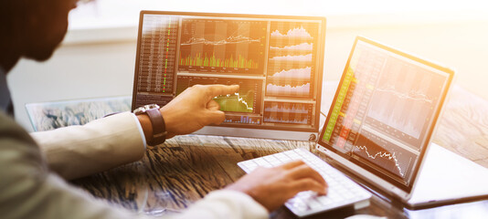 Poster - African American Trading Stock Market