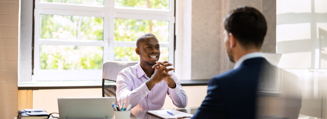 Poster - African American Business Manager Interview