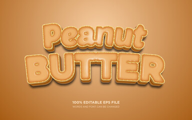 Poster - peanut butter 3d editable text style effect
