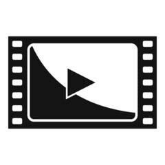 Poster - video play icon simple vector. web button