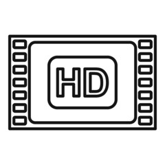 Poster - HD film icon outline vector. Cinema video