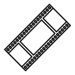 Wall Mural - Camera film icon outline vector. Strip reel