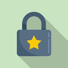 Aufkleber - trust padlock icon flat vector. computer secure