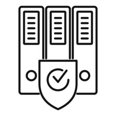 Poster - safety folders icon outline vector. file folder