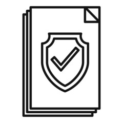 Poster - pc protection icon outline vector. secure data