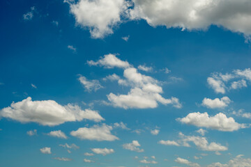 Wall Mural - Beautiful clouds with blue sky background. Nature weather