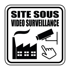 Wall Mural - Logo site sous vidéo surveillance.