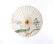 canvas print picture - paper japanese umbrella isolated on white background
