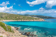 Beautiful turquoise water of a bay in Asinara Island, Sardinia