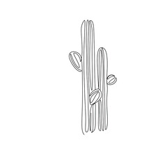 Wall Mural - Cactus line