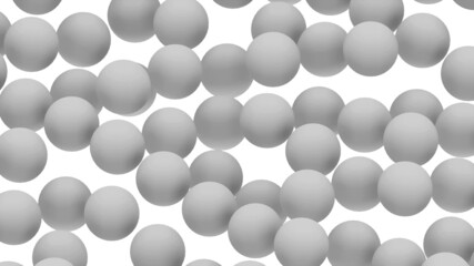 Aufkleber - Many abstract isometric spheres, modern computer generated 3D rendering backdrop