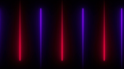 Poster - Neon beams in darkness, modern neon technology, 3d rendering computer generated background