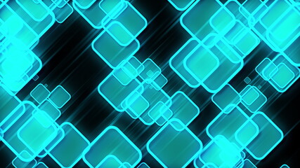 Poster - 3d rendering abstract squares. Concept of business presentation or events. Computer generated modern web background
