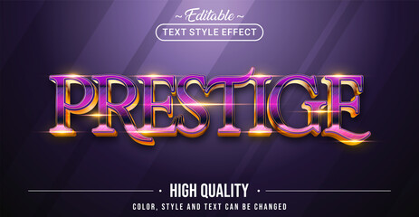 Wall Mural - Editable text style effect - Prestige text style theme.