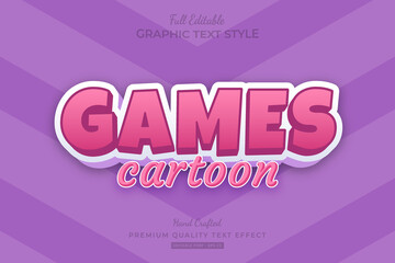 Wall Mural - Games Cartoon editable premium text effect font style