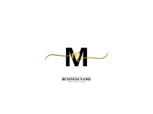 Letter MM Logo, Creative Mm M M Signature Logo For Wedding, Fashion, Apparel And Clothing Brand Or Any Business