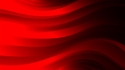 Wall Mural - Abstract wavy red background