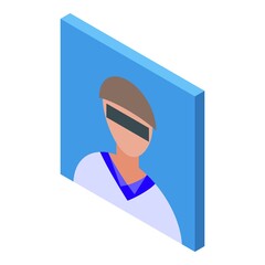 Poster - Anonymous avatar icon isometric vector. Male person. People portrait