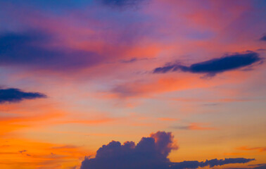 Canvas Print - Fabulous Nature Sunset sky background