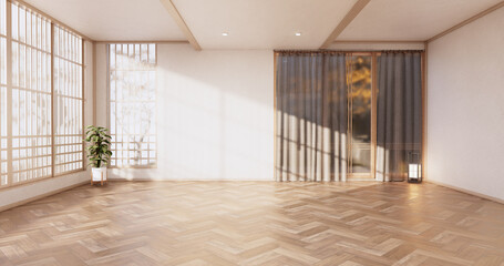 Empty - Clean modern room japanese style.3D rendering