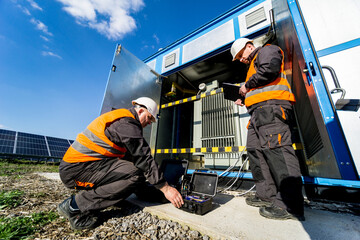 Wall Mural - execution of electrical measuring works on the power transformer