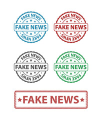 Wall Mural - fake news rubber stamp