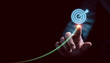 © Dilok - Businessman drawing and writing virtual trend to target for setup business plan and objective target concept.