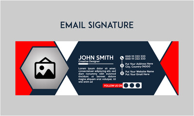 Wall Mural - New Email Signature Design and Header Template