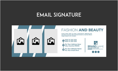 Wall Mural - New Email Signature Design and Header Template