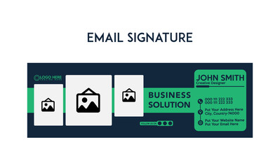 Wall Mural - New Email Signature Design and Header Template