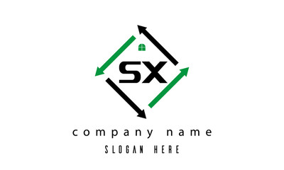 SX creative real estate letter logo