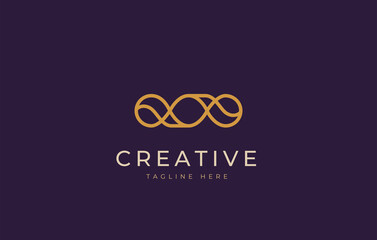Leinwandbilder - Three infinite circles. Unique Triple Zero Logo Template, Triple O logo abstract.