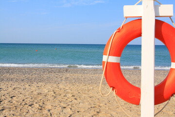 Sandy beach on a seashore 