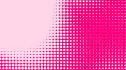 Poster - Dot pink pattern gradient texture background. Abstract illustration pop art halftone and retro style. creative design valentine concept,