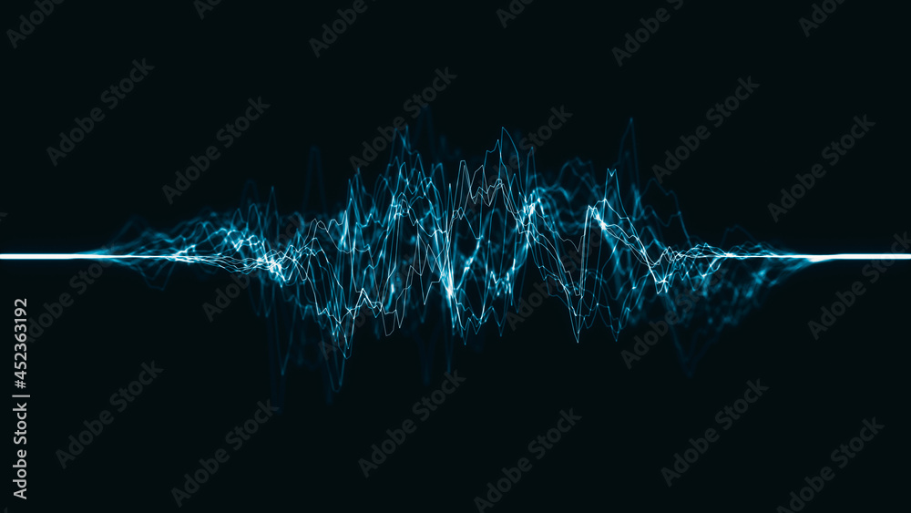 User Interface Background Wavef Sound Waves Frequency, Futuristic Look Audio Waveform Graph, Hud User ...