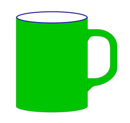 Wall Mural - A Plain Green Mug