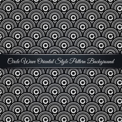 Poster - circle Wave Oriental Style Pattern Background