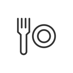 Poster - Vector cutlery line icon.