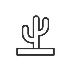 Poster - Cactus line icon, sign or symbol.