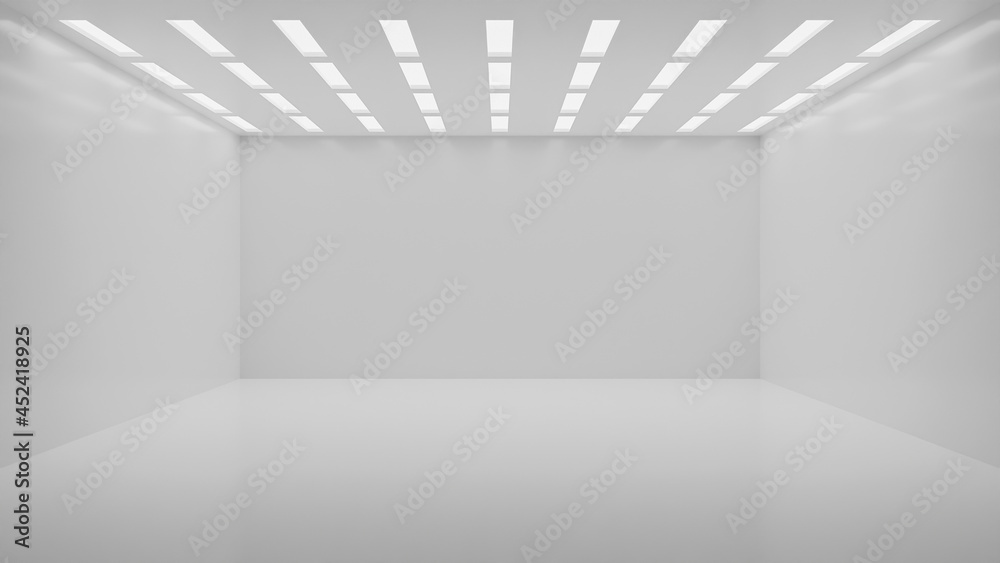 White clean empty architecture interior space room studio background ...