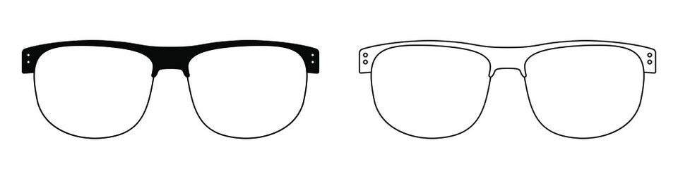 Wall Mural - glasses icon. set of sunglasses icons. vector illustration. sunglasses vector icons. black linear gl