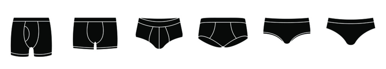 Wall Mural - underpants icon. set of men's underwear icons. vector illustration. men's underpants vector icons. b