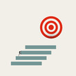 © jozefmicic - Business career goal vector concept. Symbol of motivation, ambition, aspiration, success and growth. Minimal illustration.