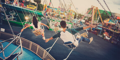 Wall Mural - Amusement Park Funfair Festive Playful Happiness Concept