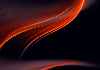 Poster - Abstract color dynamic background with lighting effect. Fractal wavy. Fractal art