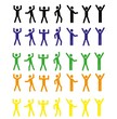 © Татьяна Лесогор - a set of multi-colored icons of a person, a pictogram, athletes isolated on a white background