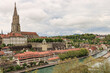 Bern; Münsterblick von der Kirchenfeldbrücke