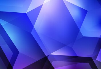 Poster - light blue vector backdrop with hexagons.