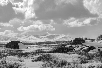 Poster - landscape with snow