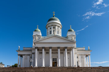 Canvas Print - view of the Helsinki Cathedral in the historic city center